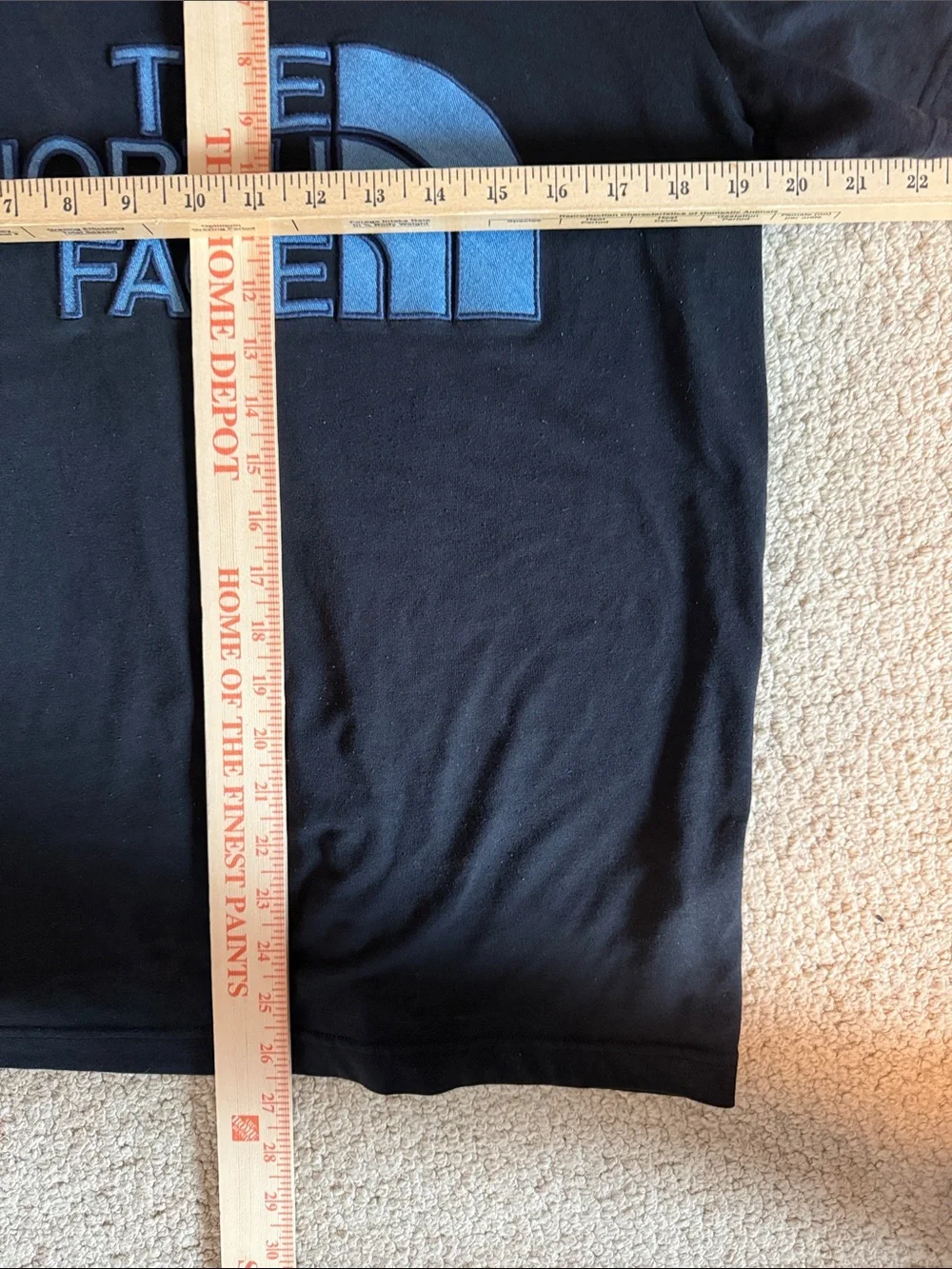 The North Face Black Short Sleeve Tee with Blue Logo | Men's Medium